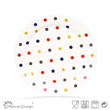 Placa de design colorido de cerâmica de pontos